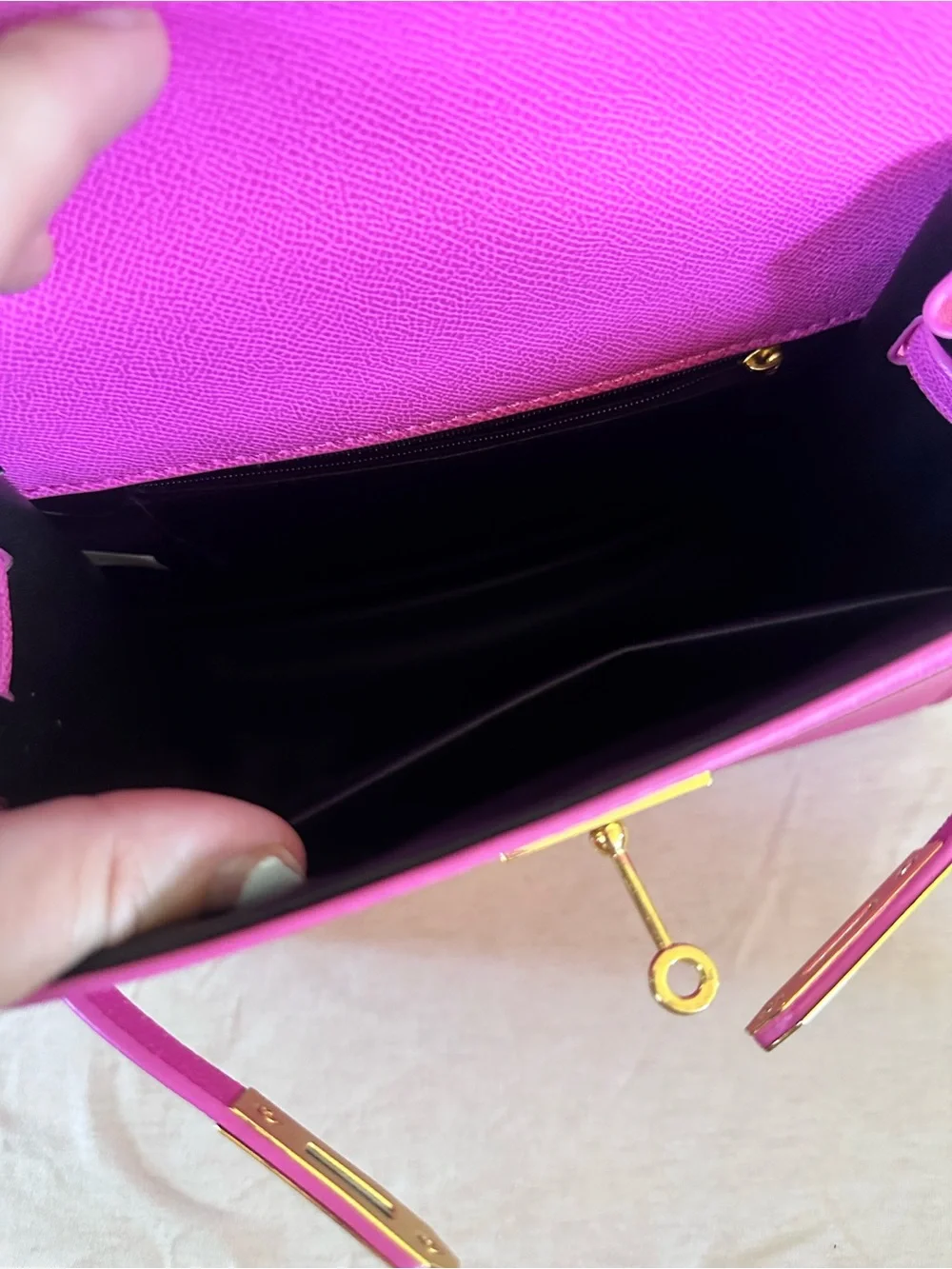 Pink Structured Top-Handle Women's Bag